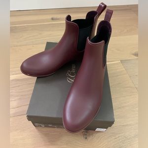 JCrew Stylish Rain Bootie. New In Box
